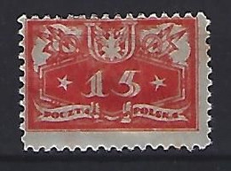 Poland 1920  Officials (*) MM  Mi.4 - Oficiales