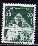 UAR EGYPT EGITTO 1972 1976 1974 SPHINX AND MIDDLE PYRAMID 55m USED USATO OBLITERE' - Oblitérés