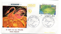 FDC--1984--MESSAGIER --Cygne Sur Une Citrouille ....cachet  PARIS -75........à Saisir - 1980-1989