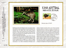 " KIWI AUSTRAL " Sur Feuillet CEF 1° Jour N°té Sur Soie De 2000 N° 1523. N° YT 3360. Parfait état. FDC - Kiwi