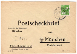 Postscheckbrief München Von 1948 Mit Michel Nr. 39 I - Amerikaanse, Britse-en Russische Zone