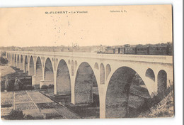 CPA 18 St Saint Florent Le Viaduc Train - Saint-Florent-sur-Cher