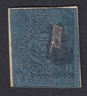 Great Britain Indenture Fiscal Revenue Stamp 6 Pence 6d King George II Cypher On Reverse - Revenue Stamps