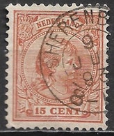 Kleinrondstempel 's-Heerenberg Op 1891 Prinses Wilhelmina 15 Cent Oranjebruin NVPH 39 C - Poststempels/ Marcofilie