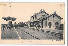 CPA 18 Argent Sur Sauldre La Gare Train - Argent-sur-Sauldre