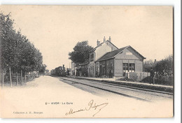 CPA 18 Avor La Gare Train - Avord