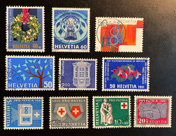 Schweiz Posten Mit 10 Marken Gestempelt/o - Collections