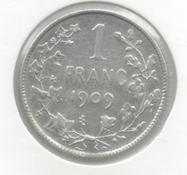 LEOPOLD II * 1 Frank 1909 Frans  Met Punt * Z.Fraai / Prachtig * Nr 11177 - 1 Franc