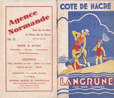 Langrune Sur Mer (Calvados 14)  Dépliant Touristique Illustré De 24 Pages + Un Plan De La Ville Dépliable - Folletos/Cuadernillos Turísticos