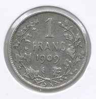 LEOPOLD II * 1 Frank 1909 Frans  Met Punt * Z.Fraai / Prachtig * Nr 11178 - 1 Franc