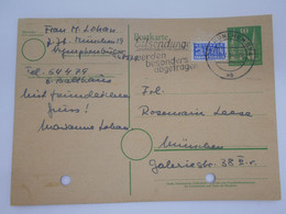 Allemagne Entiers Postaux , Carte De Munchen 1951 - Postkarten - Gebraucht