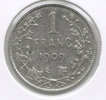 LEOPOLD II * 1 Frank 1909 Frans  Zonder Punt * Prachtig * Nr 11187 - 1 Frank