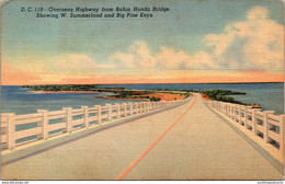 Florida Keys Overseas Highway From Bahia Honda Bridge 1959 Curteich - Key West & The Keys