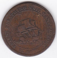 Bristol Half Penny Token 1811 ‎ - Patent Sheathing Nail Manufactory‎,  Bateau, En Bronze - Notgeld