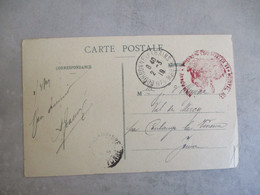 Bourbonne Les Bains Hopital Lot De 2cachet Franchise Postale Guerre 14.18 - Guerra De 1914-18