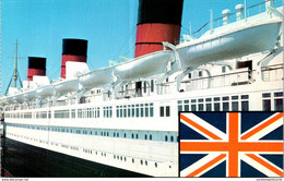 California Long Beach Queen Mary And British Flag - Long Beach