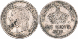 France - 1867 - Paris (A) - 20 Centimes - Napoléon III - Argent - F150.1 - FS1B9 - 20 Centimes