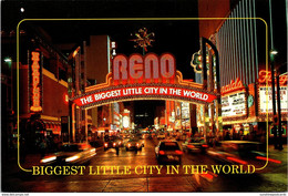 Nevada Reno The Reno Arch At Night - Reno