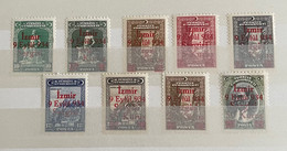 1934 Overprinted Izmir Fair MH Isfila 1315/1323 - Unused Stamps