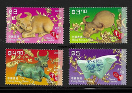 Hong Kong 2021 Lunar Year Of The Ox MNH Fauna Zodiac - Unused Stamps