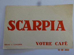 BUVARD BLOTTING PAPER CAFE SCARPIA VOTRE CAFE - Café & Thé