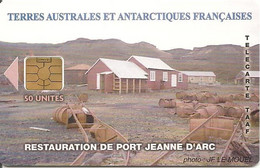 CARTE PUCE-GEM4-TAAF36A-50U-PORT JEANNE D ARC-V° Avec Logo-TRES RARE - TAAF - Territori Francesi Meridionali