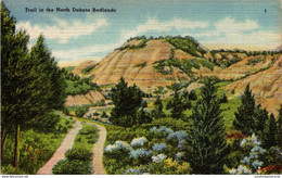 North Dakota Badlands A Typical Trail 1945 - Altri & Non Classificati