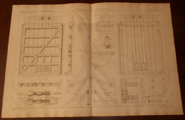 Plan De Nouvelles Portes D'écluse En Tôle Et Bois Du Cala Saint-Martin à Paris. 1875 - Travaux Publics