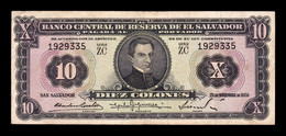 El Salvador 10 Colones 1959 Pick 99b BC/MBC F/VF - El Salvador