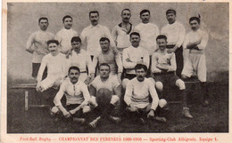 CPA De L'équipe 1ère De Rugby Du S.C.ALBIGEOIS 1908-09. - Albi