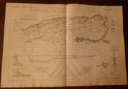 Plan De L'Algérie Nouvelle. Chemins De Fer, Barrages, Puits Artésiens, Projet De Mer Intérieure..... 1875 - Public Works