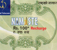 Recharge GSM - Népal - Népal Telecom - Rs. 100 Verte,exp.31/01/2021 - Népal