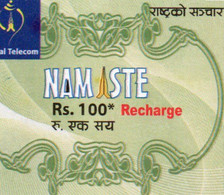 Recharge GSM - Népal - Népal Telecom - Rs. 100 Verte,exp.31/10/2020 - Nepal