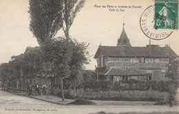 CPA-91-VIGNEUX-Place Des Fêtes Et Avenue De Draveil-Café Du Lac - Vigneux Sur Seine