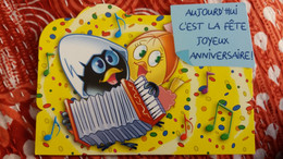 CPSM FETE JOYEUX ANNIVERSAIRE CALIMERO JOUANT DE L ACCORDEON MUSIQUE ED SANDELIUS - Anniversaire