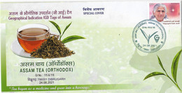 INDIA 2021- Special Cover- ASSAM TEA ( Orthodox) GI Tags Of Assam- Limited Issue Cover - Covers & Documents