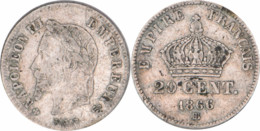 France - 1866 - Strasbourg (BB) - 20 Centimes - Napoléon III - Argent - F.149/5 - FS1C1 - 20 Centimes