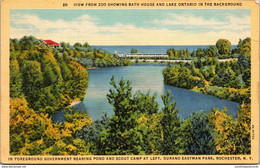 New York Rochester Durand Eastman Park Showing Lake Ontario Curteich - Rochester