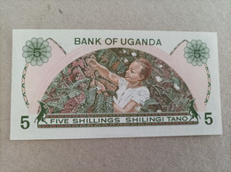 Billete De Uganda De 5 Schilings, Año 1982, UNC - Uganda