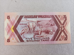 Billete De Uganda De 5 Schilings, Año 1987, UNC - Uganda