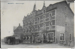 MELREUX ..-- TRAM . Hôtel De La GARE . 1922 Vers NICE . Voir Verso . - Hotton