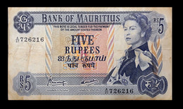# # # Banknote Mauritius 5 Rupees 1967 # # # - Mauritius