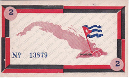 BILLETE DE CUBA DE 2 PESOS DEL AÑO 1958 EMISION ANIVERSARIO SIN CIRCULAR (UNC) (BANKNOTE) - Cuba
