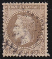 France   .     Y&T      .   30    .       O   .       Oblitéré   .   /    .    Cancelled - 1863-1870 Napoléon III Con Laureles