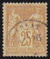France   .     Y&T      .   92      .       O   .        Oblitéré   .   /    .    Cancelled - 1876-1898 Sage (Type II)