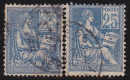 France   .     Y&T      .   114/114a (2 Scans)    .       O   .        Oblitéré   .   /    .    Cancelled - Used Stamps