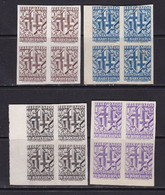 1941 - España - Barcelona - Telegrafos - Edifil 13s/16s - Escudo Ciudad - Bloque 4 - MNG - Valor Catalogo 180 € - Barcelona