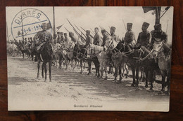 1914 Cpa AK Dürres Gendarmi Albanesi Albanais LEVANT Empire Ottoman France WW1 Wk1 48e RA Artillerie - Briefe U. Dokumente