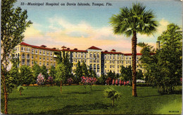 Florida Tampa Municipal Hospital On Davis Islands Curteich - Tampa