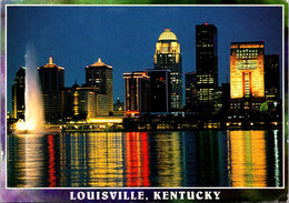 Kentucky Louisville Skyline At Night 1998 - Louisville